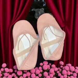Bear Motion Ballet Slippers Shoes Toddler Sz28 10.5 Pink Leather Dance Flats New